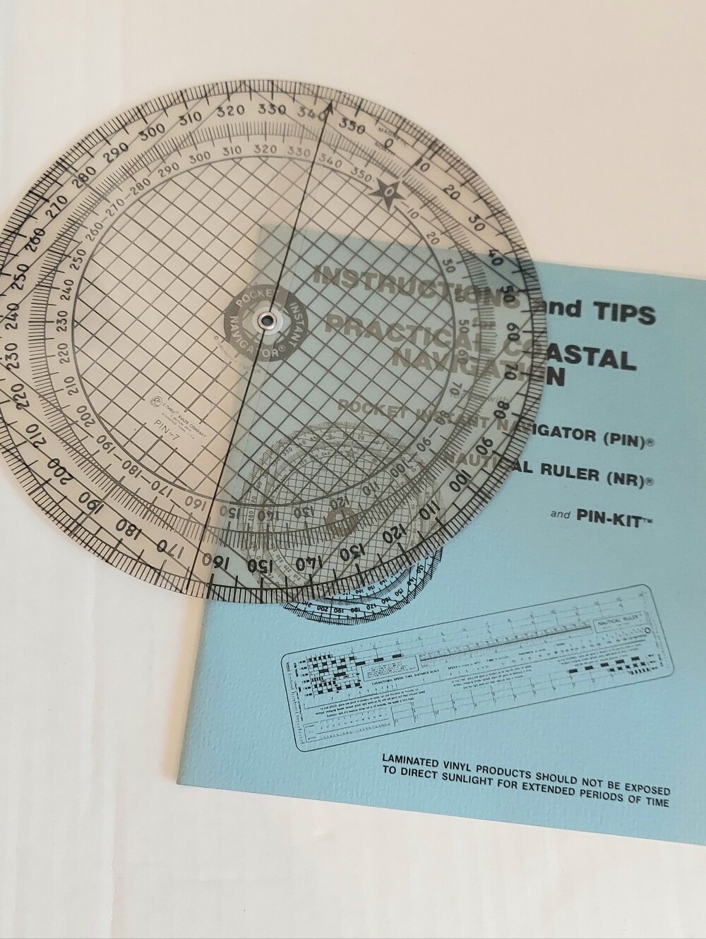 Vintage Pocket Instant Navigator Floating Compass, Instructions/Tips, No Ruler